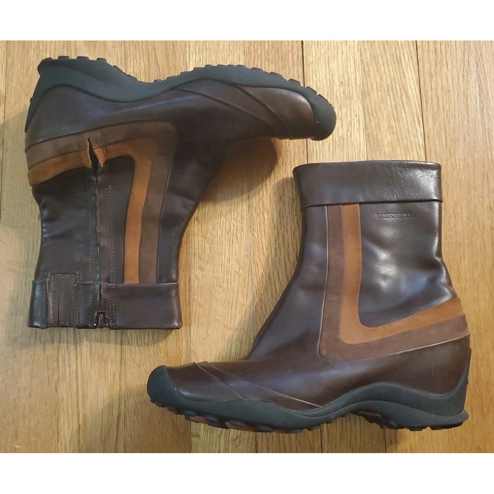 Merrell Womens Eden Mid Multi‎ Brown Western Boots Size 8.5